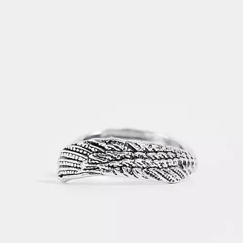 Silver Wing Band Ring