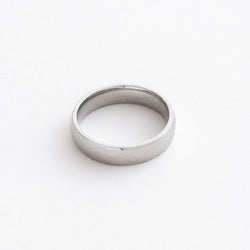 Silver Band Ring In Stainless Steel