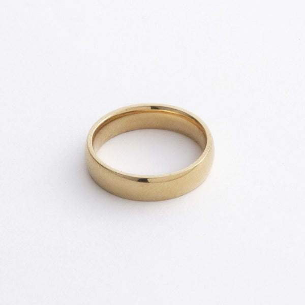 Gold Band Ring In Stainless Steel - 18K real gold