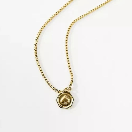 Lost Souls - Ace Coin Pendant Necklace In Gold Stainless Steel