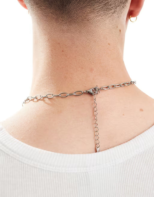 Lost Souls Chain Link Necklace in Stainless Steel
