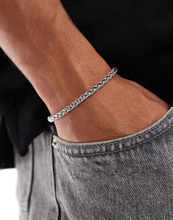 Lost Souls Wheat Chain Bracelet in Stainless Steel