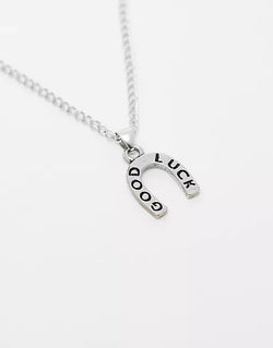 2 Pack Of Necklaces With Horse Shoe Pendant In Silver