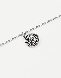 Disc Pendant Necklace In Silver