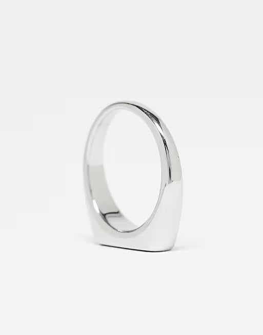 Lost Souls Black Resin Signet Ring in Stainless Steel
