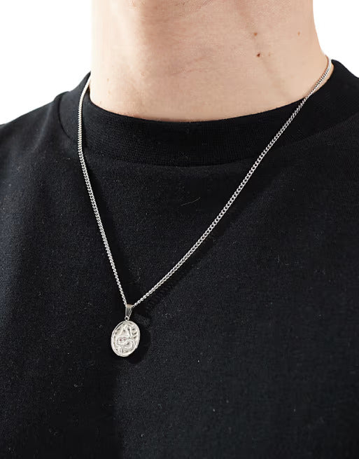 Lost Souls Snake Pendant Necklace in Stainless Steel