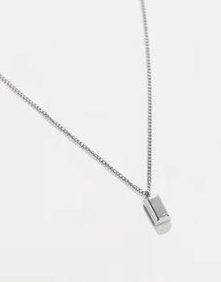 Lost Souls Brick Pendant Necklace in Stainless Steel