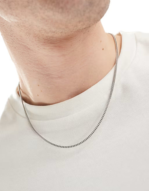 Lost Souls Box Chain Necklace in Stainless Steel