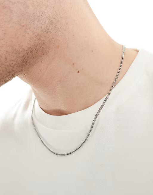 Lost Souls Box Chain Necklace in Stainless Steel