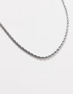 Lost Souls 2.5mm Rope Chain Necklace in Stainless Steel