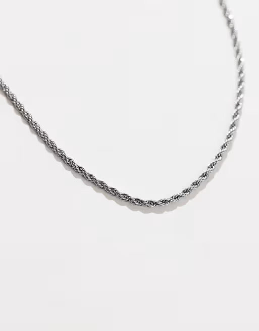 Lost Souls 2.5mm Rope Chain Necklace in Stainless Steel