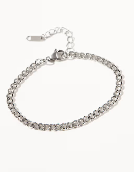 Lost Souls 4mm Curb Chain Bracelet in Stainless Steel