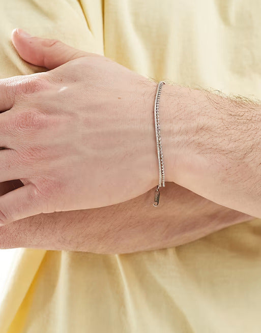 Lost Souls Multi Thin Chains Bracelet in Stainless Steel