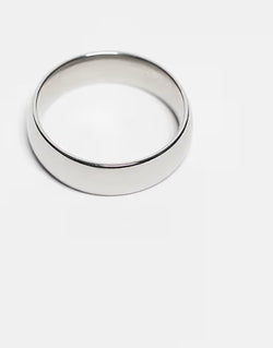 Lost Souls Basic Curved Band Ring in Stainless Steel