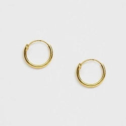 Small Hoop Earrings In Sterling Silver With Real Gold Plating