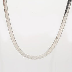 Flat Snake Chain Necklace in Silver - 5mm