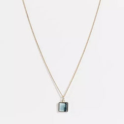 Gold Resin Square Pendant