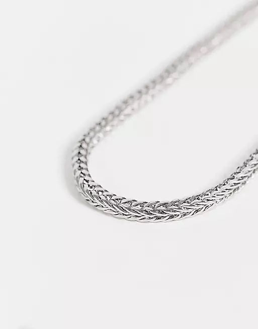 Silver Herringbone Necklace