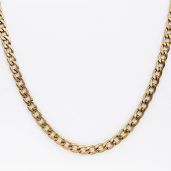 Gold Curb Chain Necklace 6mm