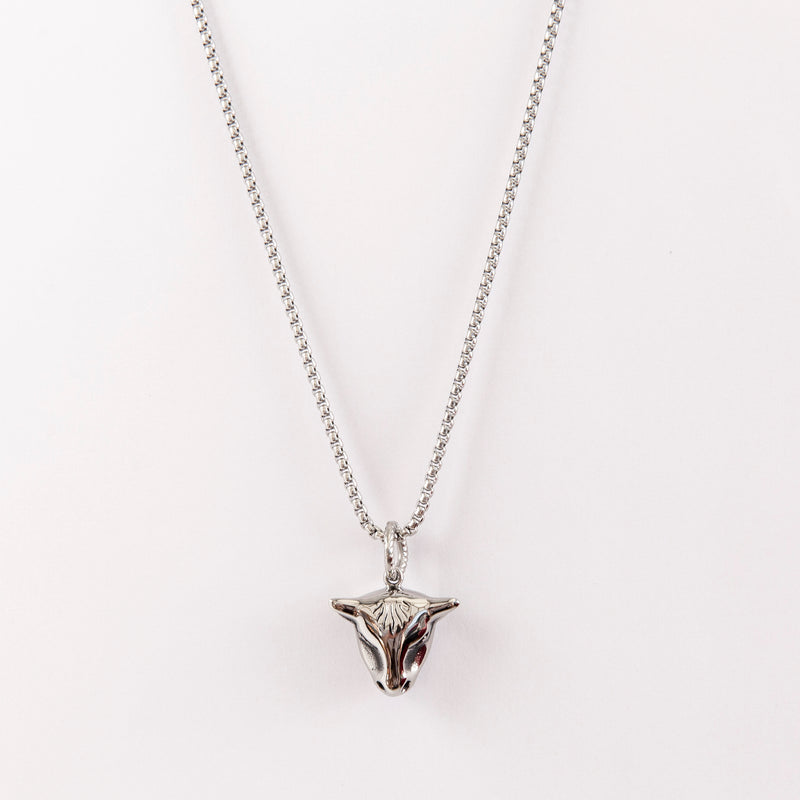 Bull Head Pendant in Silver Stainless Steel - Limited Edition