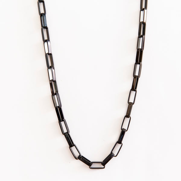 Big Links Chain in Black Stainless Steel