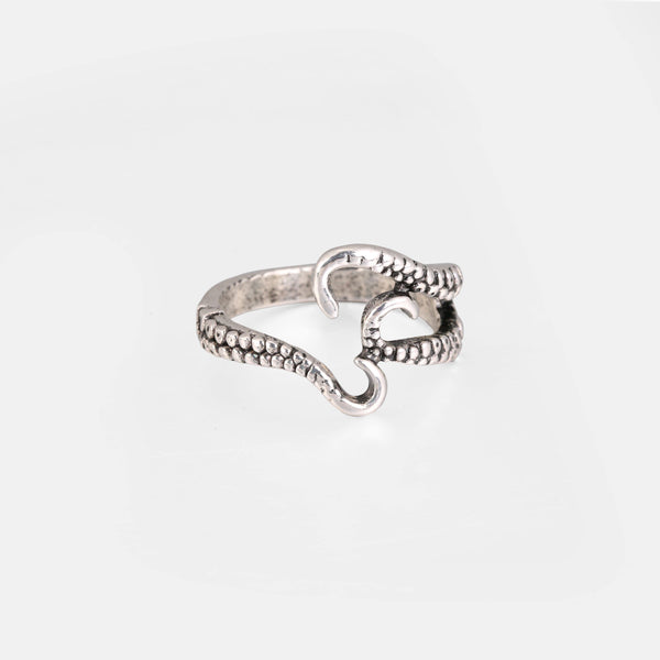 Wrap Around Tentacle Ring In Silver