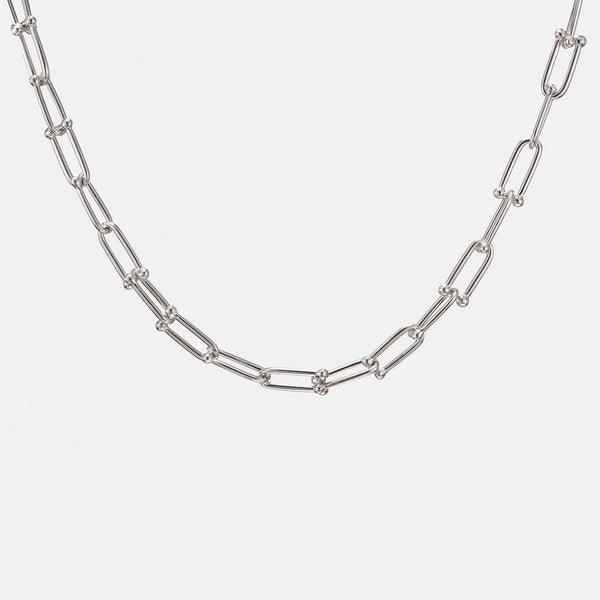 Oval Links Neckchain In Silver