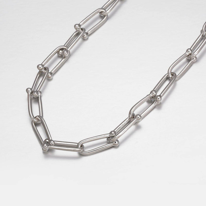 Oval Links Neckchain In Silver