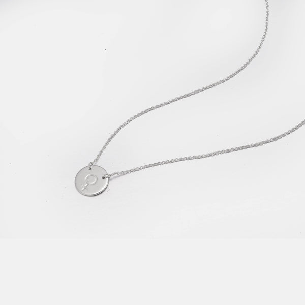 Circle Symbol Necklace In 𝙎𝙩𝙚𝙧𝙡𝙞𝙣𝙜 𝙎𝙞𝙡𝙫𝙚𝙧
