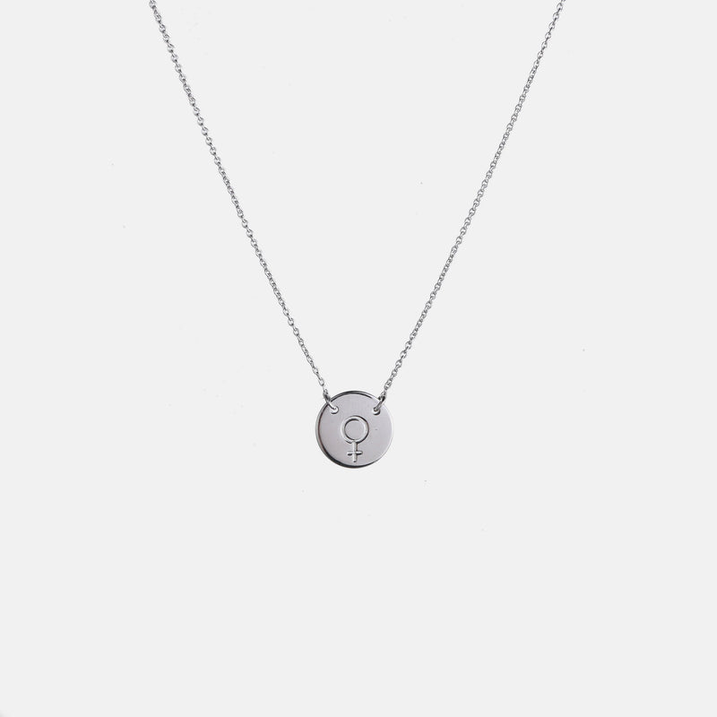 Circle Symbol Necklace In 𝙎𝙩𝙚𝙧𝙡𝙞𝙣𝙜 𝙎𝙞𝙡𝙫𝙚𝙧