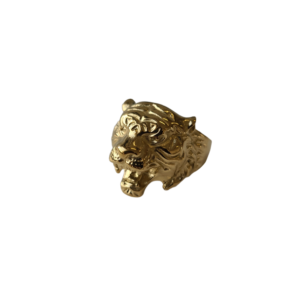 Lost Souls - Tiger Ring in Gold Stainless Steel